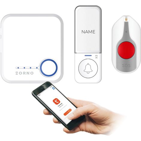 Orno Timbre Inalámbrico Blanco Wi-Fi Alcance 200m