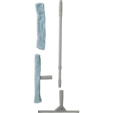 Kit de nettoyage de fenêtres avec poignée télescopique, max. 95 cm