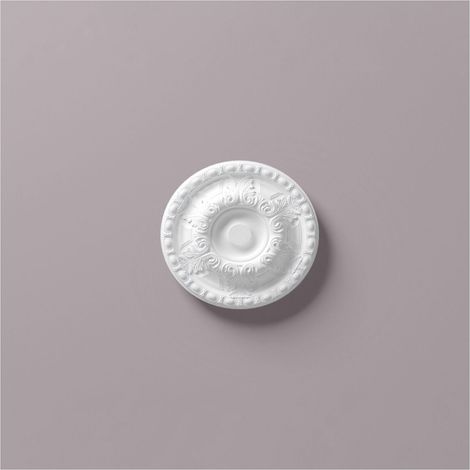 Rosetón NMC R8 ARSTYL Noel Marquet Elemento decorativo diseño atemporal clásico blanco diámetro 49,5 cm (1/3)