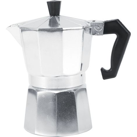Cafetière Italienne Moka en Aluminium pour Expresso, 150ML 3 Tasses, Usage Maison et Bureau