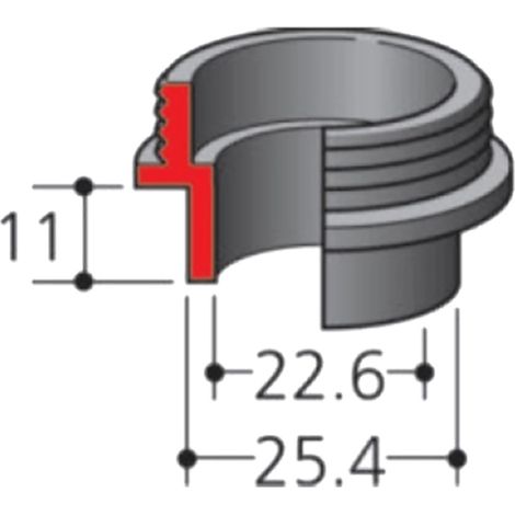 321812-1 Adaptador de guía de plantilla 22.6 x 25.4 x 11 mm