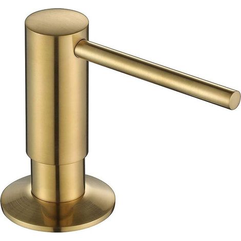 Kitchen Soap Dispenser with 500ML Container - Built-in Kitchen Sink Soap Dispenser - Gold (1/4)