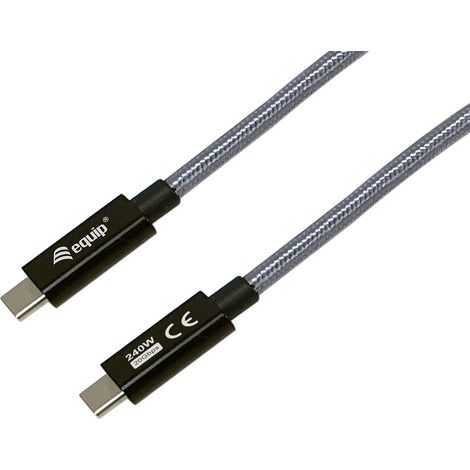 Equip Kabel USB-C3.2-C Gen2x2   PD240W St/St  2.00m schwarz (128427)