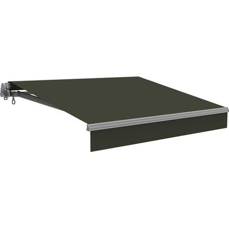 [GEBRAUCHT] B-Ware Gelenkarmmarkise 2x1,5m grau Uni mit Lotuseffekt Gestell RAL 9006 weißaluminium