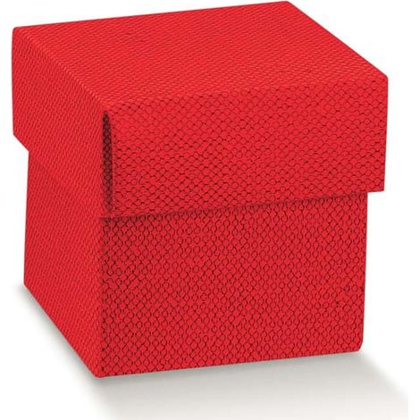 Scotton Scatola DP 50 x 50 x 50 Mm Lino Rosso 10 Pz