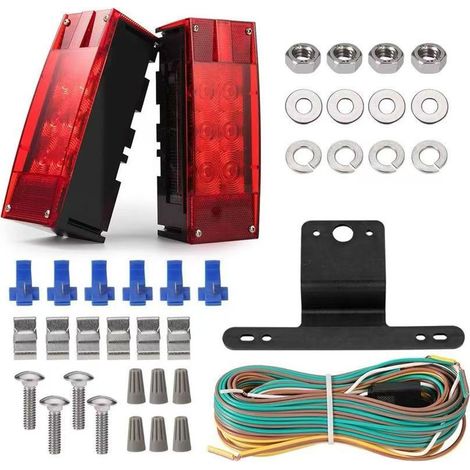 Waterproof DOT trailer rear light, brake light, high brightness LED trailer light kit, anti-collision rear lights, ultra bright DOT certified. (1/5)