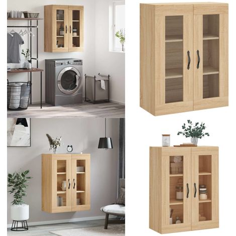 Wandschrank Sonoma-Eiche 69,5x34x90 cm Holzwerkstoff - Holzschrank - Sonoma-Eiche (1/5)