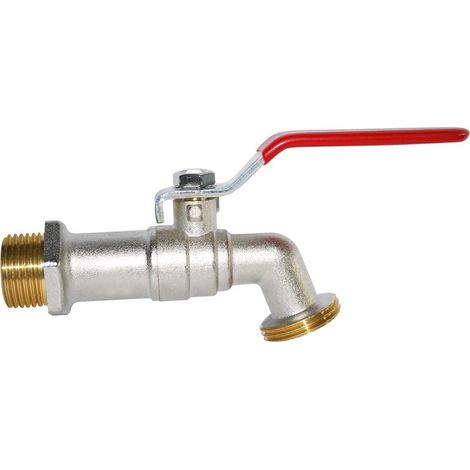 2105241 R180 Robinet de jardin laiton 1/4 tour 20 x 27 Nez 20 x 27 (1/3)