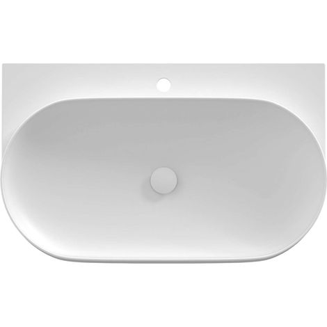 Ravak Yard - Lavabo, 81x50 cm, senza troppopieno, foro per rubinetto, bianco opaco XJX0E280001 (1/5)