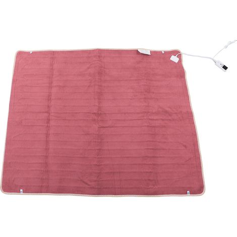 Couverture chauffante rouge à minuterie intelligente, coussin chauffant uniforme pour la maison et le dortoir, prise UE AC220V, 180x90cm, 80W (1/5)