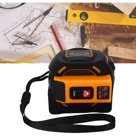 Télémètre laser portatif, mètre ruban électronique de haute précision, mètre de 40 mètres (1/5)