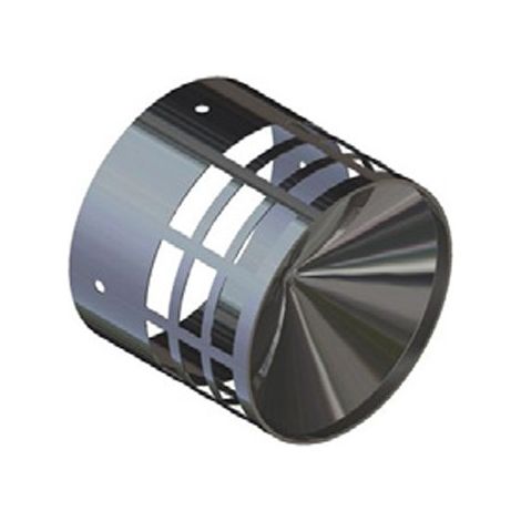 Terminale scarico fumi orizzontale inox d80 mm (1/3)