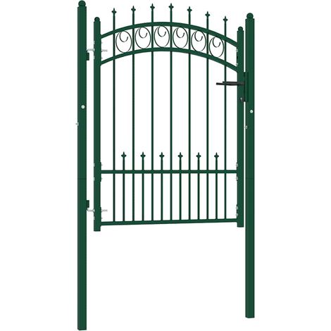 Teenpull – Zauntor EMMEN mit Spikes Stahl 104 x 109,5 cm Grün (1/5)