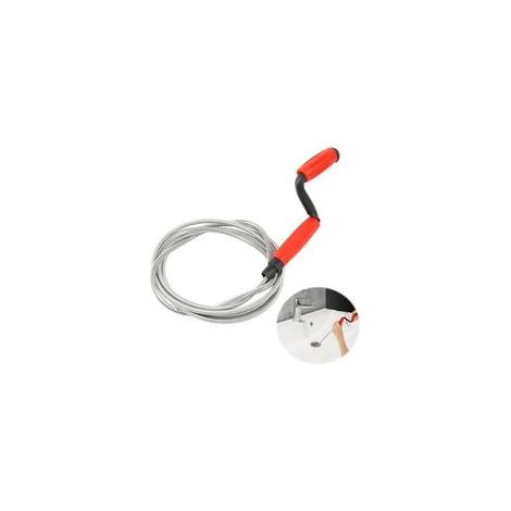 Furet Deboucheur Canalisation, 235cm x 6mm Spirale Déboucheur WC avec Manivelle Débouchage Canalisation Sonde de Debouchage pour WC Evier Canalisation Cuisine Douche Baignoire (1/5)