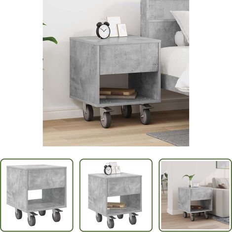 Nachttisch Beton Grau - Nachttisch Beton Grau 40,5 x 40 x 48 cm Holzwerkstoff (1/5)