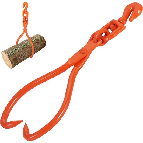 pinces de débardage de bûches, 45,7 cm, 2 griffes, de levage de bûches, rotatives robustes (1/5)