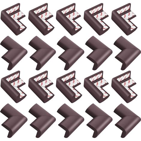 20 Pièces Coin De Table Protection Bebe, Protections Coins en Caoutchouc, Protection Angle Bebe pour Meuble SéCurité Enfant, pour Meuble TV, Bureau, Murs (1/5)