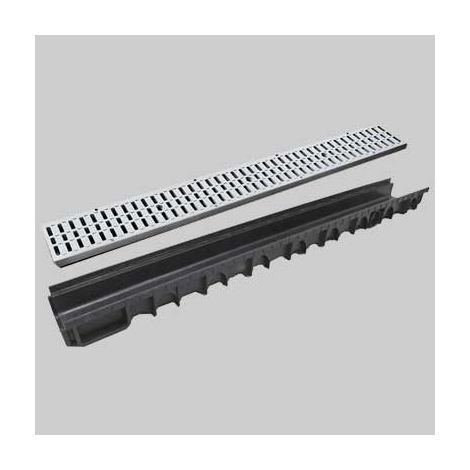 CANALETTA NOR MOD. B CON GRIGLIA ZINCATA  13 x 100 H. 7,5     STAMPLAST