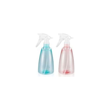 2 Pièces Flacons Pulverisateur Vide 500ML, Vaporisateur Bouteilles en Plastique, Bouteille Spray Vide, Flacon Pompe Vide pour Ménage, Jardin, Coiffeur, Plantes, Fleurs - Rose/Vert (1/4)