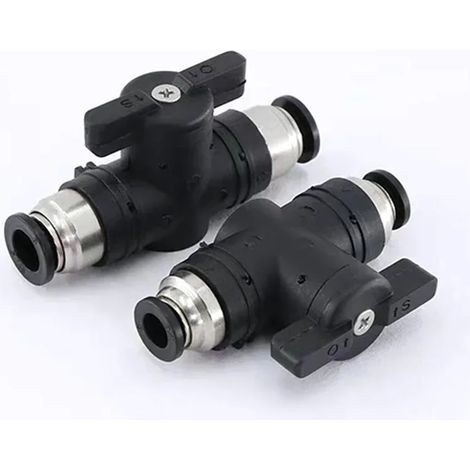 (BUC Noir-4MM) Raccords pneumatiques, connecteurs de tuyaux, raccords à dégagement rapide pour air, PU, PE, PV, PY, HVFF, connecteurs de tuyaux BUC (1/5)