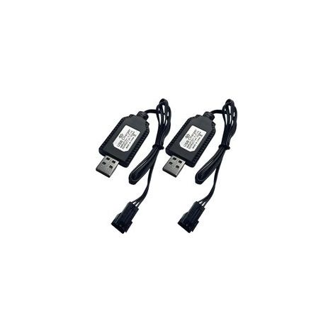 7,4V USB Charge Câble avec SM3PIN Plug Compatible RC Coche/RC Avión/RC Tanque/RC Bateau Otros juguetes télécommandés pour 7,4V Lipo Batería Charge (1/5)