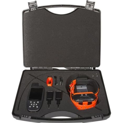 Complete set collar - GPS tracker - NUM'AXES - CANICOM GPS 2 - Black / Orange