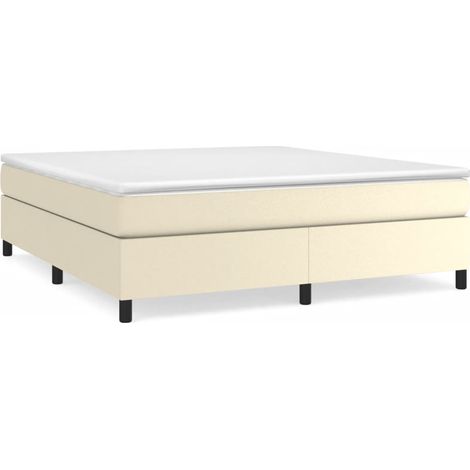 Maison Exclusive - Boxspringbettgestell Creme 180x200 cm Kunstled