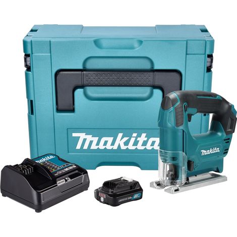 Makita JV 101 DSA1J Scie sauteuse sans fil 12 V max. 65 mm + 1x batterie 2,0 Ah + chargeur + Makpac