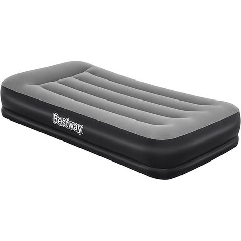Bestway Luftmatratze Grau Schwarz mit Integrierter Pumpe
