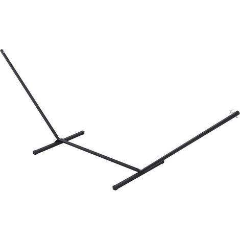 STRUTTURA PORTANTE PER AMACA SUPPORTO MAX 150 KG IN METALLO 360X92X115 CM NERO (1/5)