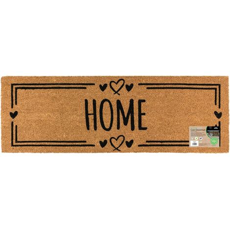 JVL Eco-Friendly Latex Backed Coir Entrance Doormat Runner, 40x120cm - Home Hearts (1/5)