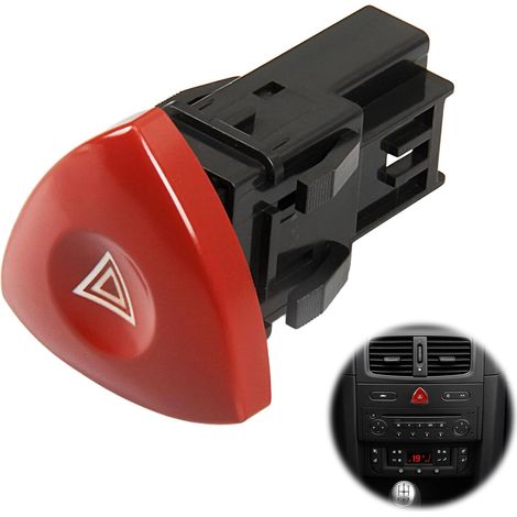 Bouton Warning Trafic 2, Interrupteur Feux de détresse pour Espace Laguna 2 Vivaro 8200442724 252904889r, Interrupteur de feux de détresse 4 broches (1/5)