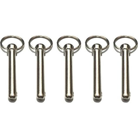 ZVD Goupilles à Dégagement Rapide Goupille de Verrouillage 8mm Avec Extrémité à Boule à Ressort Accessoires de Verrouillage, Matériel Marin, Broche Supérieure Bimini,Diamètre 8 Mm, Longueur Totale 72 (1/4)