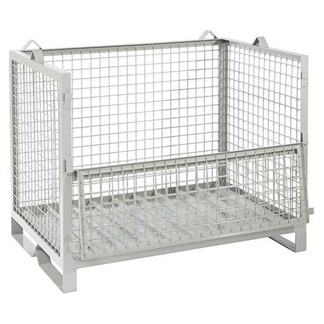 Cassetta a rete con porta - Carico mass. 1000 kg. - MANU10