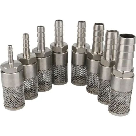 Filtre à tuyau (16 mm) en acier inoxydable, crépine pour irrigation de jardin, lavage de voiture, filtration pour pompe à eau d'aquarium, raccords de filtration