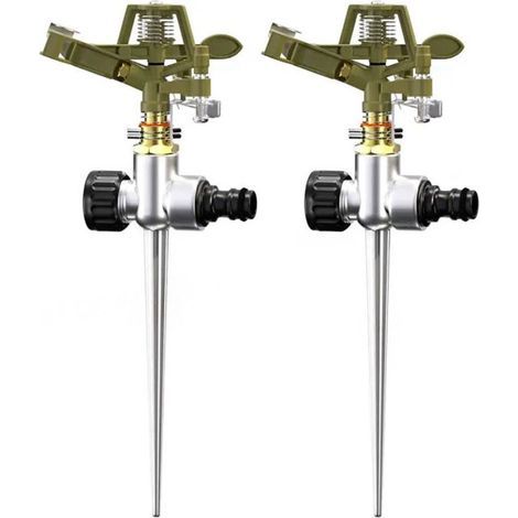 2X Arroseurs de Jardin à Piquet 360° pour Irrigation jusqu'à 24m (1/5)