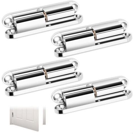 Charniere Porte Lourde Invisible,4 Pièces Charnières de Portes Démontable en Alliage de Zinc,Paumelles de Porte Bois Placards Fenêtres Meubles,Silencieux,Fixation Par Vis,Longueur 8 cm (1/5)