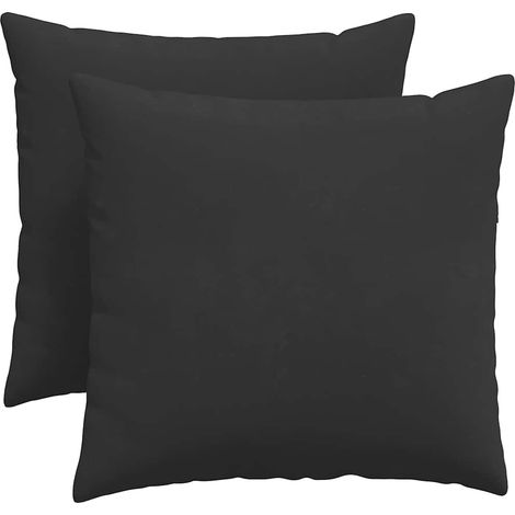 Maison Exclusive - Cojines de sofá 2 pcs Negro 50 x 50 cm tela