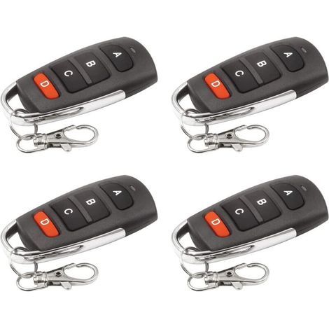 DBBEGK Télécommande de porte 433 MHz, télécommande de porte de garage clone de réplicateur sans fil 433,92 MHz (4 pièces) (1/5)