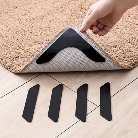 Tapis antidérapants, 24 pièces, tapis lavable, tapis antidérapants, crochets de tapis, butées de tapis antidérapantes, adhérence forte et facile à enlever (1/5)