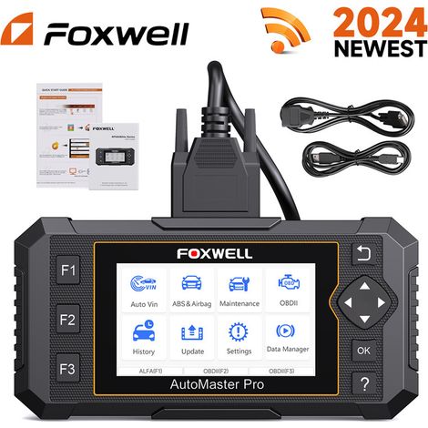 Scanner diagnostic automobile FOXWELL NT650 Pro OBDII EOBD 12V, outil test moteur ABS SRS airbag, fonctions réinitialisation entretien vidange EPB DPF TPMS, mise à jour WiFi multi-marques véhicules lé (1/5)