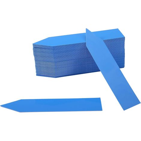 100er-Set Pflanzenetiketten aus Kunststoff – Gartenschilder 2 × 10 cm, Wasserfest, für Töpfe, Setzlinge und Gartendekoration - Blau (1/5)