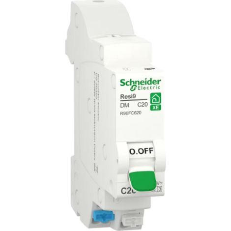 SCHNEIDER ELECTRIC Disjoncteur embrochable courbe C phase + neutre 20A Resi9 XE, SCHNEIDER ELECTRIC (1/3)