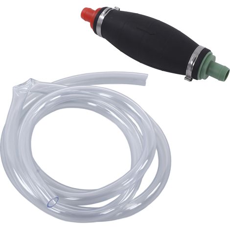 16 mm / 0,63 Zoll Saugpumpe mit 3 m / 9,84 Fuß Schlauch für Benzin, Öl, Wasser und Kraftstoff, für Autos, Motorräder, Lastwagen, Generatoren. (1/5)