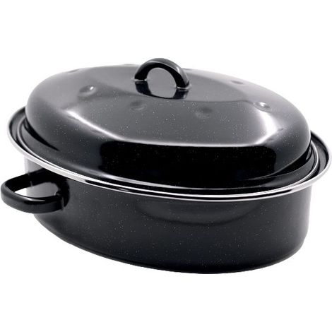 Beka ROASTY COOK Schmortopf emailliert schwarz-gemustert 32 cm 4,3 L