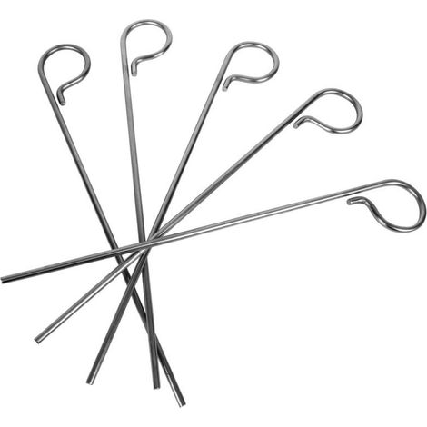 Lot de 5 pitons fixes gazon en inox 29 cm - Linxor (1/3)