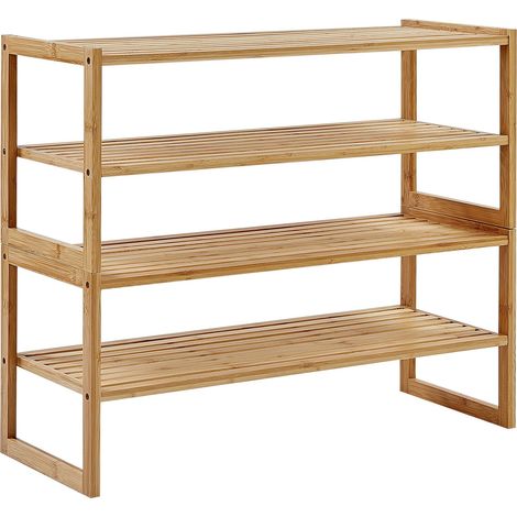 Shelving Unit UVALDA Bamboo Wood Light Brown