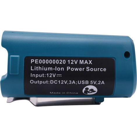 Source D'Alimentation USB pour Pe00000020 Adaptateur de Chargeur de Convertisseur Chauffé Jackets 10.8V / 12V Lithium-Ion Bl1013 Bl1014 (1/4)