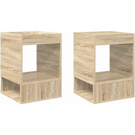 Maison Exclusive - Beistelltisch 2 pcs Sonoma-Eiche 40 x 40 x 56