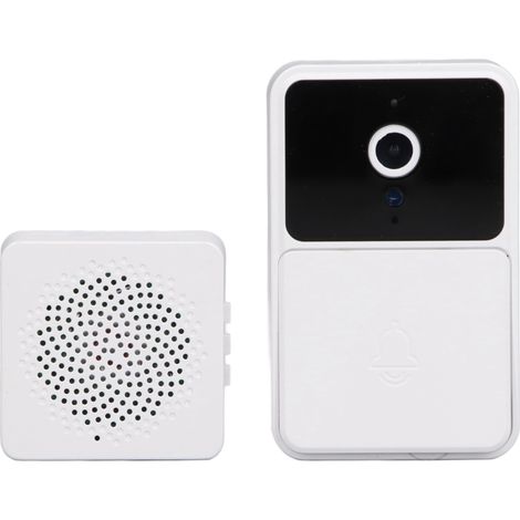 Sonnette vidéo sans fil WiFi avec caméra 480P HD, vision nocturne, interphone bidirectionnel pour la maison (1/5)